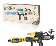 Children's Toy Electric Sound and Light Missile Gun With Color Screen , Free Straps , for kids.