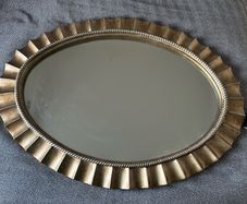 Meadows and Byrne Ripple Edge Oval Mirror