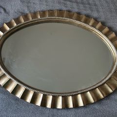 Meadows and Byrne Ripple Edge Oval Mirror