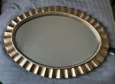 Meadows and Byrne Ripple Edge Oval Mirror