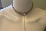 Beige and gold tone necklace