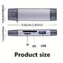 6-in-1 USB 3.0 Multi-Function Aluminum Alloy Card Reader - Supports TF/SD Cards and USB Drives for Smartphones, Dash Cams, Cameras, and Computers Image 2