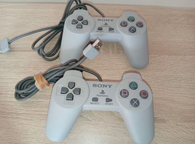 Playstation 2 x official classic mini controllers SCPH-1000R both in excellent order