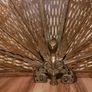 Vintage Art Deco Antique Brass Fan Fireplace Screen H23,5" x 39" Image 8
