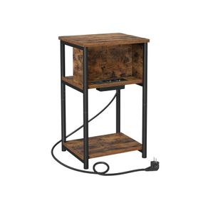 Bedside table with socket, Living room table Locker