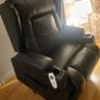 Premium Black Leather Electric Riser-Recliner Chai Image 2