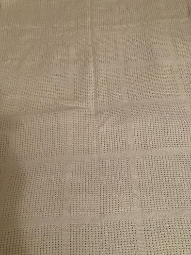 Baby Blue Cot Blanket. Cotton.