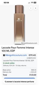 Lacoste Intense Perfume 90mls