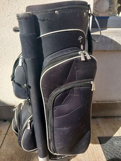 A selection of golf bags