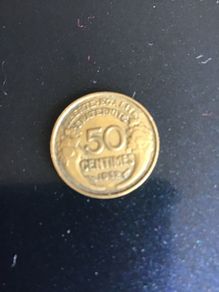 Old 1932 France coin 50 Centimes