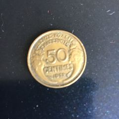 Old 1932 France coin 50 Centimes