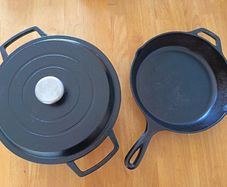 Cast Iron Pot and Skillet