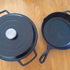 Cast Iron Pot and Skillet