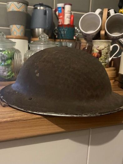 Untouched 1940 WW11 British MKII war helmet