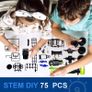 DIY Remote Control Cars for Kids Adults, 1:18 Scale 2.4GHz RC Car, 78 PCS Building STEM Toys for Parent-Child Time & Friend-Time, Gifts for Boys Girls Age 8-12 (Blue) Image 7
