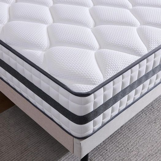 King Mattress, Hybrid Memory Foam and Spring, Zonal Support, Decompression, Medium Firm, Soft and Breathable Cloth, Mattress-in-Box, 150x200x22cm