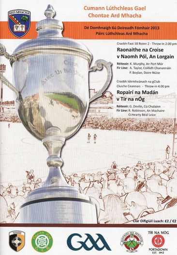 2013 Armagh GAA Minor & Intermediate County Football Finals Programme