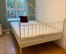 Ikea Bed Frame, Slatted Base & Mattress for Sale