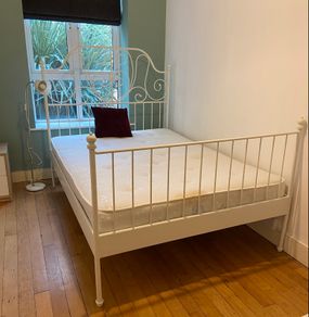 Ikea Bed Frame, Slatted Base & Mattress for Sale