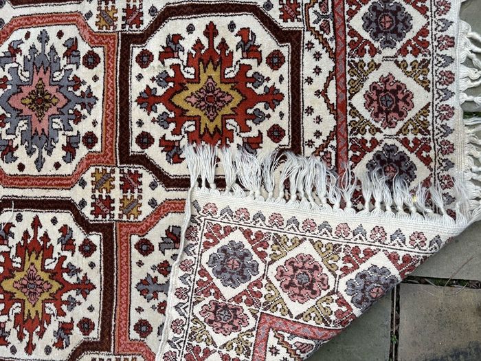 Vintage Moroccan Hand Knotted wool rug