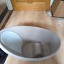 Shnuggle Newborn Baby Bath | Built in Support Bump and Soft Backrest | Suitable from Newborn | Bath Seat Support Includes Plug | White with Grey backrest Image 4
