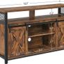 New TV Display Unit With Sliding Barn Doors - FREE P&P Image 2