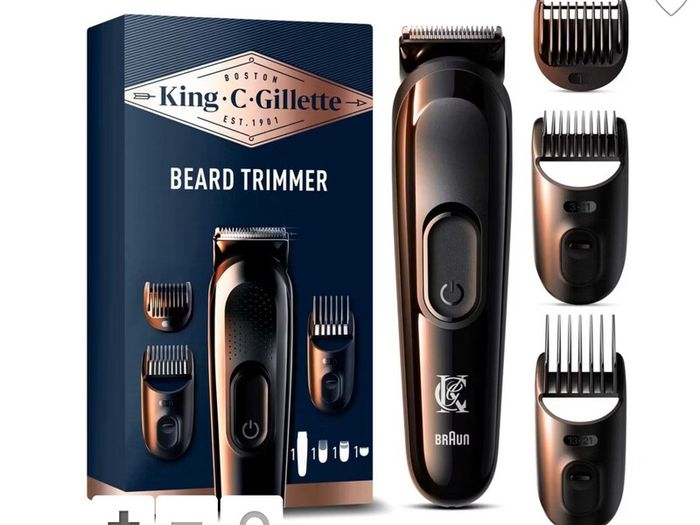 Gillette Cordless Beard Trimmer Hair Clipper Kit with 3 Interchangeable Combs