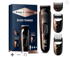 Gillette Cordless Beard Trimmer Hair Clipper Kit with 3 Interchangeable Combs