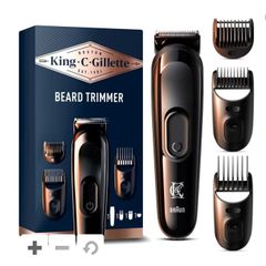 Gillette Cordless Beard Trimmer Hair Clipper Kit with 3 Interchangeable Combs