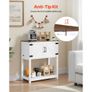 Coffee Bar Cabinet, 31.5 x 13.8 x 34.6 in Farmhouse Coffee Bar Cabinet with 3-Tier Storage, Coffee Bar Table with Magnet Doors, Farmhouse Sideboard Buffet Cabinet for Living Room, Entryway Image 5