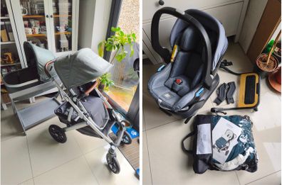 Uppababy Vista 2 FULL Bundle + Bassinet Stand + Piggyback + Ganoosh, Everything Included