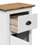 Bathroom Cabinet White and Brown Image 7
