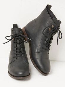 FatFace Leather Boots Womens Size EU 38 UK 5 Like New