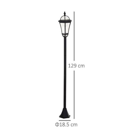 Set of 2 Solar LED Garden Lamp Posts