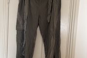 Khaki silk style combat Trousers