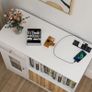 Sideboard for Kitchen, Sideboard with Socket for Microwave, Kitchen Cabinet with Drawers, Storage Cabinet for Dining Room, Kitchen, Living Room, 83 x 40 x 80 cm Image 5