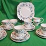Vintage Arklow Bone China Blue Roses Tea Set | Fine Irish Porcelain with Gold Trim Image 6