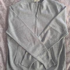 Moss wool zip cardigan