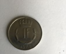 1971 Luxembourg coin 1 Franc