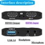 4K USB 3.0 HDTV Video Capture Card HDMI-compatible Video Recorder Grabber For PC PS4 OBS Game Recording Game Audio Mic Image 2