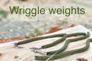 Sets of 4 wriggle weights for salmon and trout fishing
