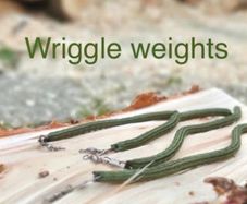 Sets of 4 wriggle weights for salmon and trout fishing