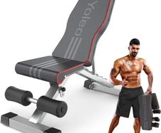 Commercial Weight Bench, 660LBS Adjustable/Foldable Strength Training Bench, Utility Incline/Decline Bench for Full Body Workout with Fast Folding (FREE POSTAGE)