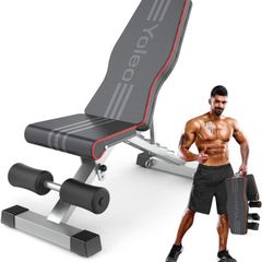 Commercial Weight Bench, 660LBS Adjustable/Foldable Strength Training Bench, Utility Incline/Decline Bench for Full Body Workout with Fast Folding (FREE POSTAGE)