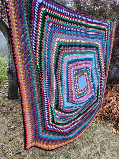 Large Vintage Crochet Blanket