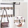 Wall Coat Rack with Shelf and 10 Removable Hooks Image 5