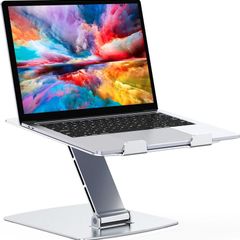 Laptop Stand Adjustable Height, Ergonomic Air-Ventilated Laptop Riser Holder for Desk, Aluminum Foldable Laptop Cooling Pads Computer Stand Compatible with MacBook