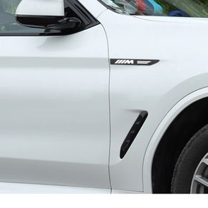 2PCS M Performance Sport Side Wing Badge Emblem Fender Sport Car Sticker for BMW M M3 M5 X1 X3 X5 X6 E46 E39 E36 E60 E90