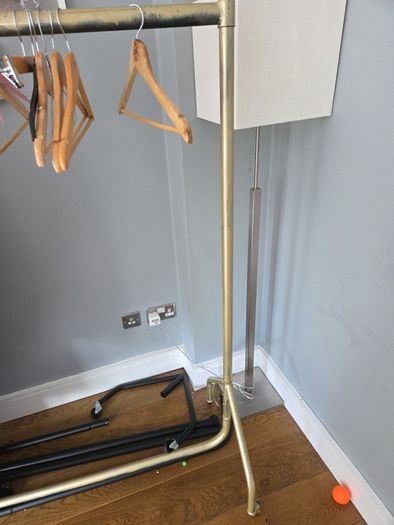 gold clothes rail