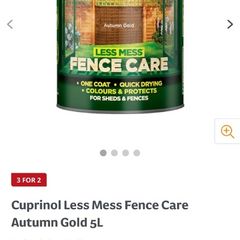Cuprinol Less Mess Fence Care Autumn Gold 5L